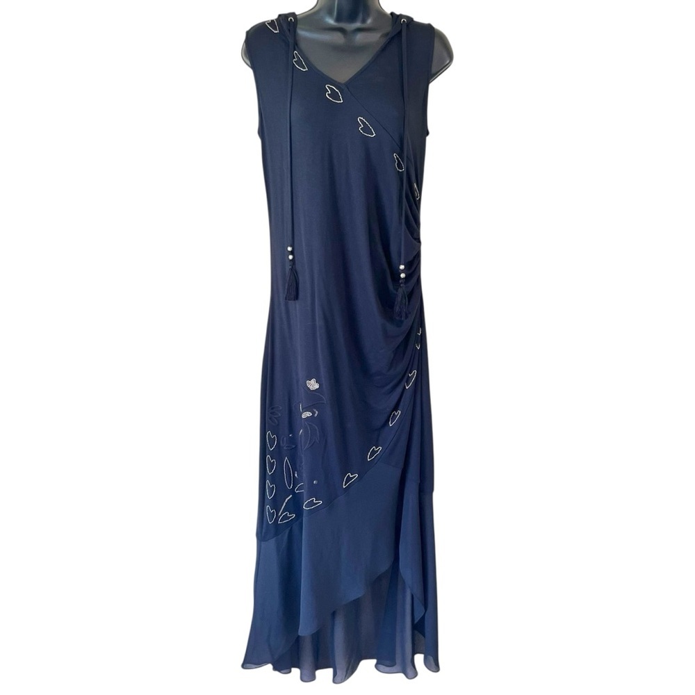 Haute Hippie Tribe Knit Maxi Dress with Hood in Black